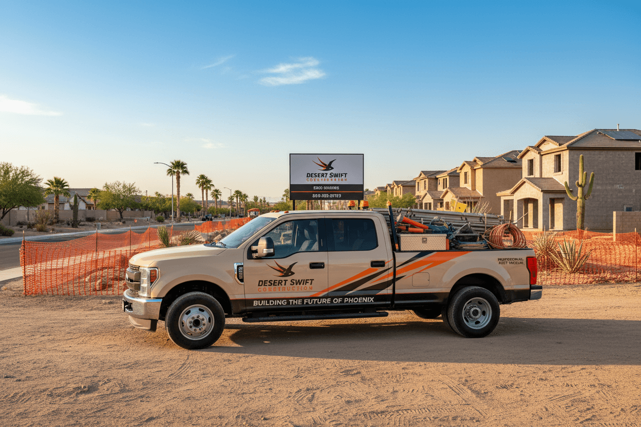 Desert Swift Construction professional work vehicle
